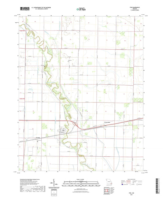 Fisk Missouri US Topo Map Image