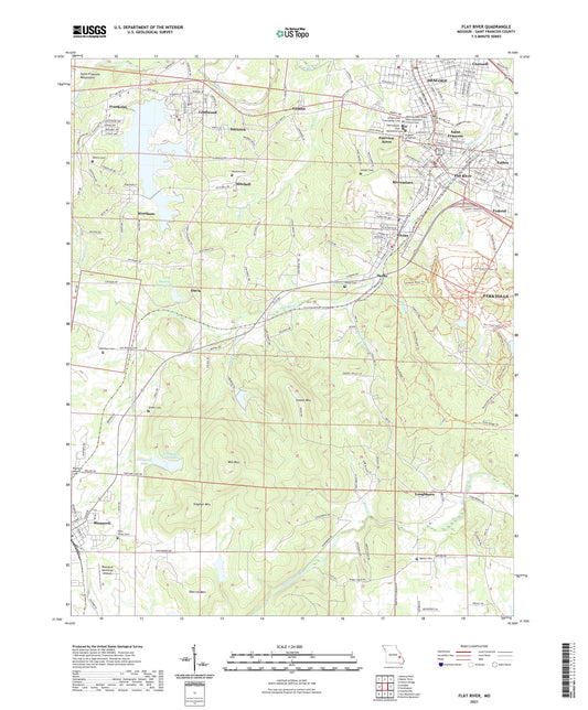 Flat River Missouri US Topo Map Image