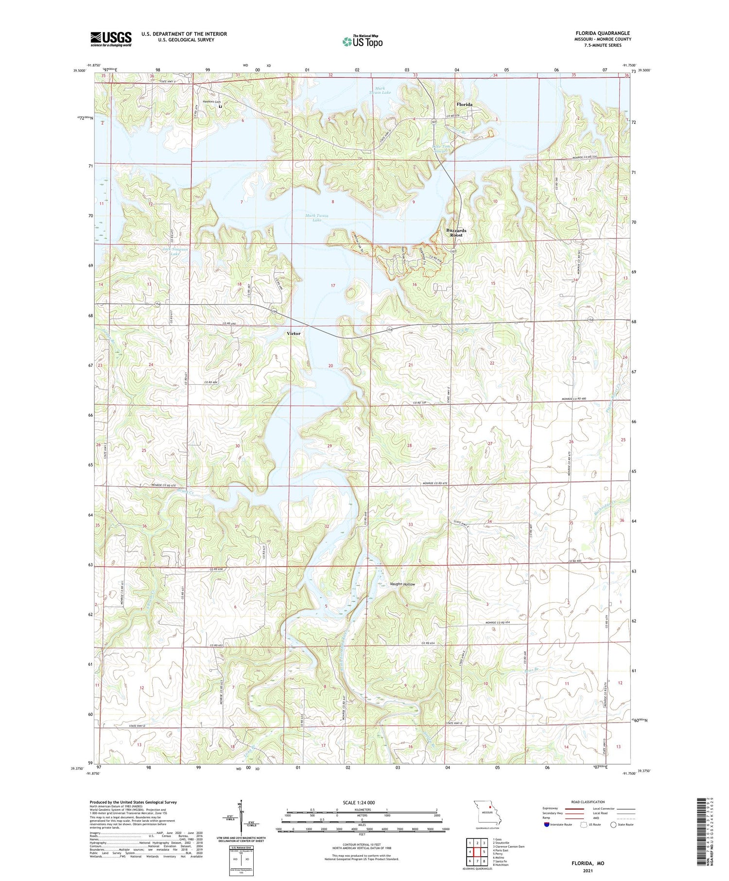 Florida Missouri US Topo Map Image