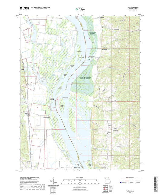Foley Missouri US Topo Map Image