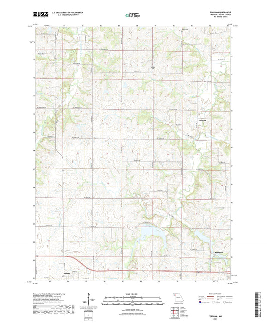 Fordham Missouri US Topo Map Image