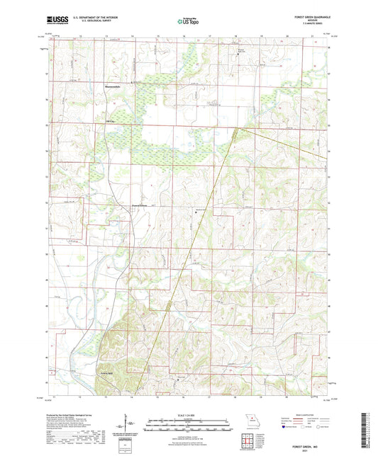 Forest Green Missouri US Topo Map Image