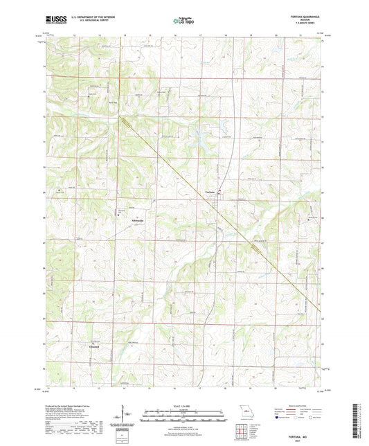 Fortuna Missouri US Topo Map Image