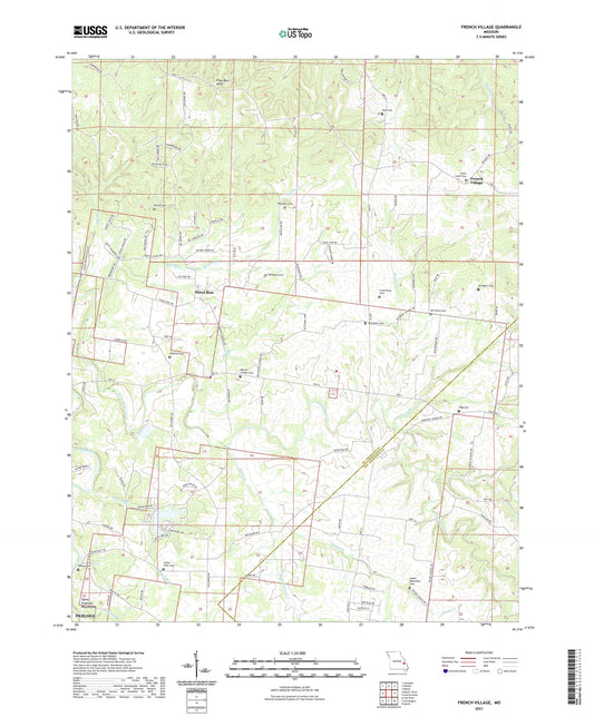 French Village Missouri US Topo Map Image
