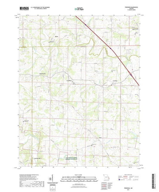Friedheim Missouri US Topo Map Image