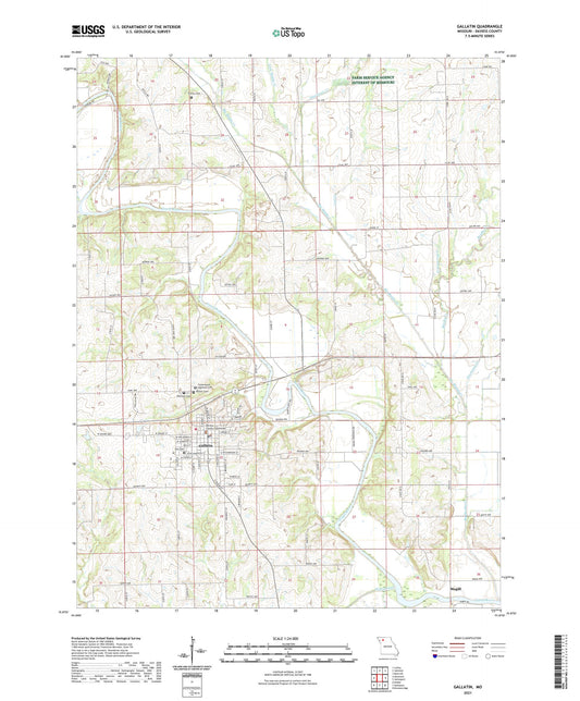 Gallatin Missouri US Topo Map Image