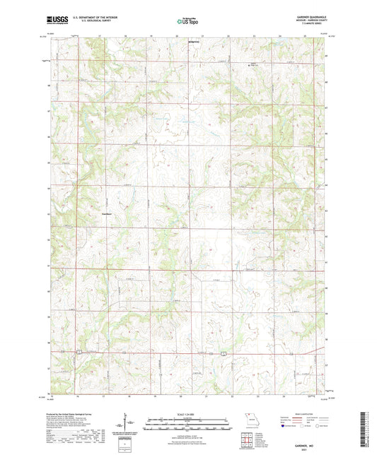 Gardner Missouri US Topo Map Image
