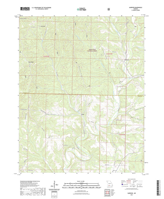 Garrison Missouri US Topo Map Image