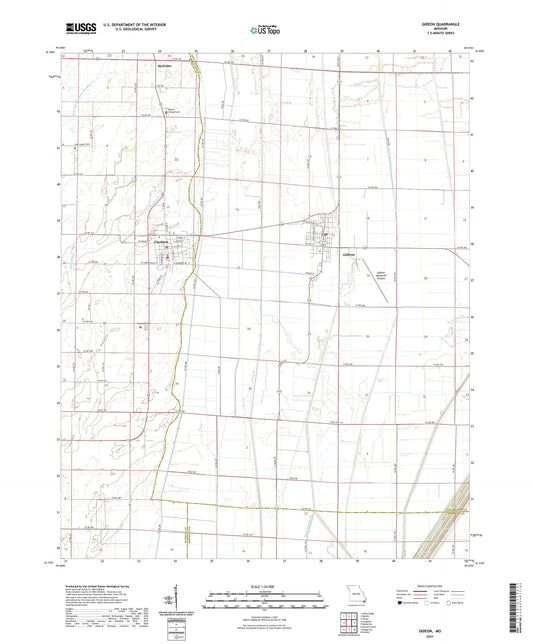 Gideon Missouri US Topo Map Image