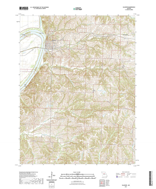 Glasgow Missouri US Topo Map Image