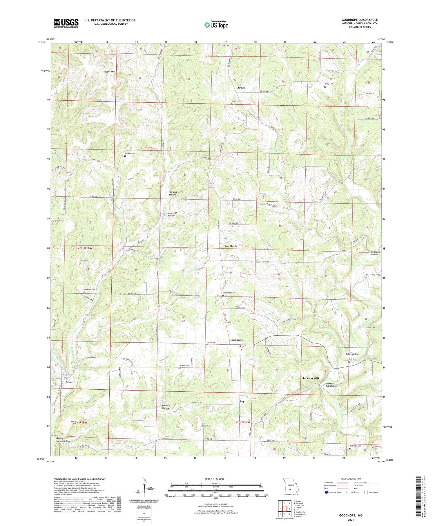 Goodhope Missouri US Topo Map Image