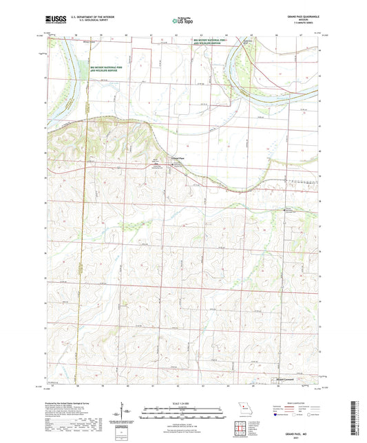 Grand Pass Missouri US Topo Map Image