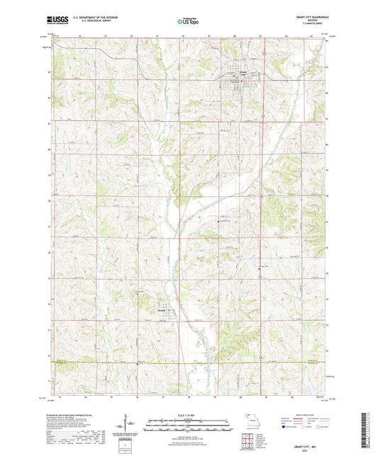 Grant City Missouri US Topo Map Image