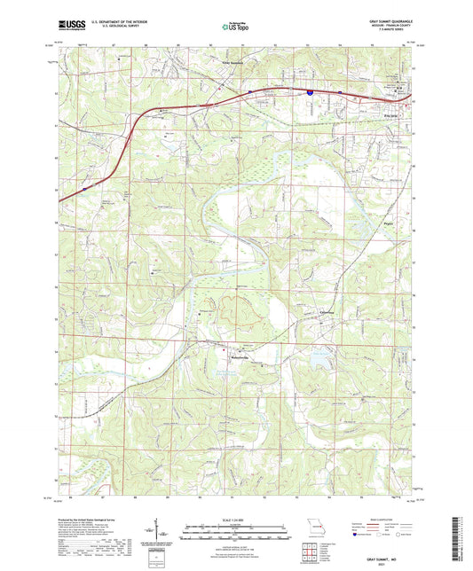 Gray Summit Missouri US Topo Map Image