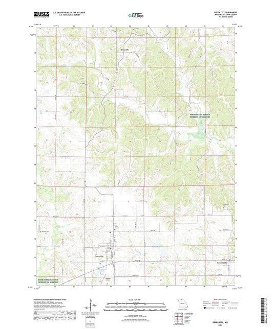 Green City Missouri US Topo Map Image