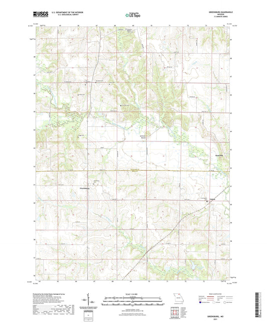 Greensburg Missouri US Topo Map Image