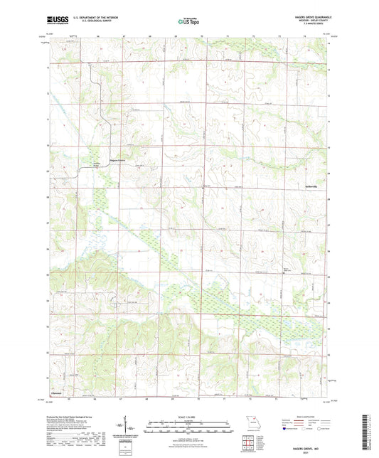 Hagers Grove Missouri US Topo Map Image
