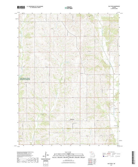 Half Rock Missouri US Topo Map Image