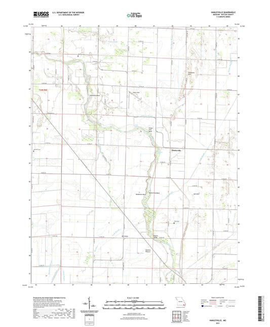 Hanleyville Missouri US Topo Map Image