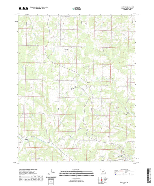 Hartville Missouri US Topo Map Image