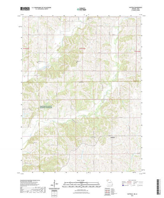 Hatfield Missouri US Topo Map Image