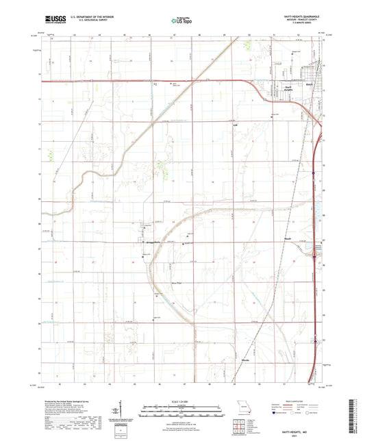 Hayti Heights Missouri US Topo Map Image