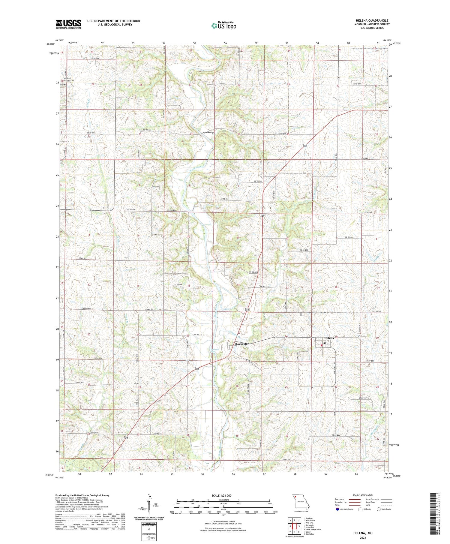 Helena Missouri US Topo Map Image