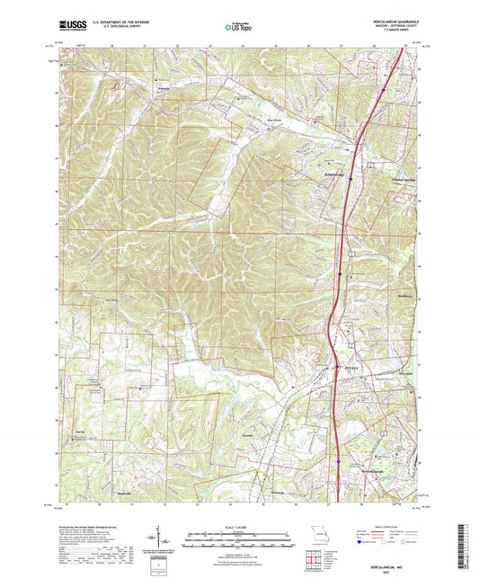 Herculaneum Missouri US Topo Map Image