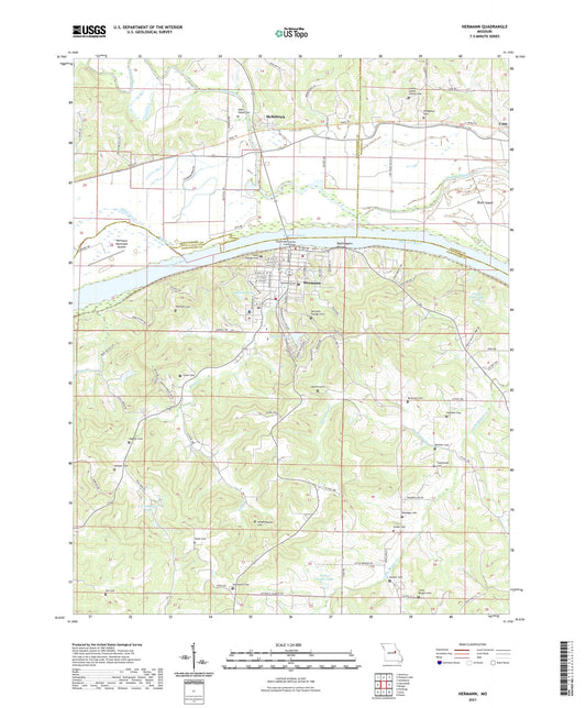 Hermann Missouri US Topo Map Image