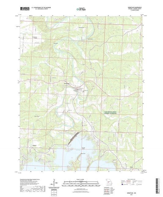 Hermitage Missouri US Topo Map Image