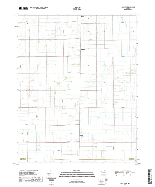Hills Store Missouri US Topo Map Image