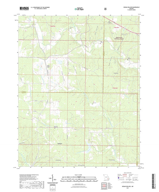 Hogan Hollow Missouri US Topo Map Image