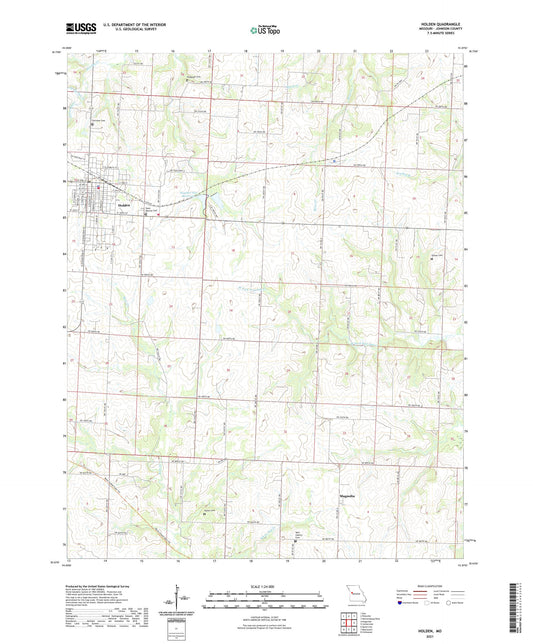 Holden Missouri US Topo Map Image