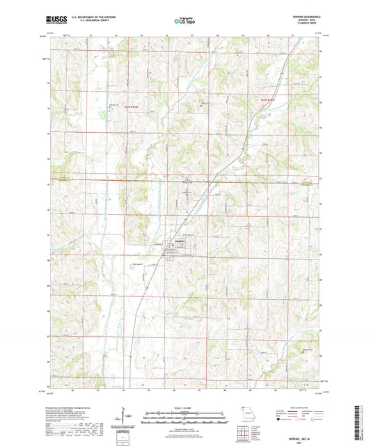 Hopkins Missouri US Topo Map Image