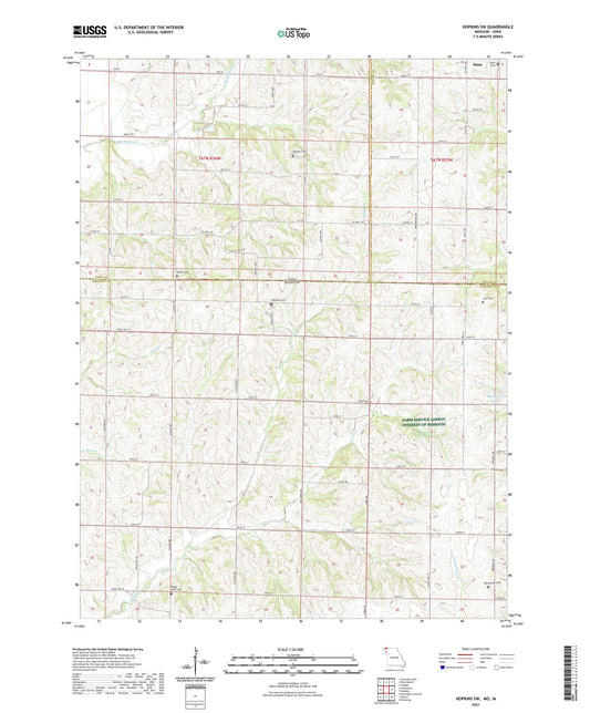 Hopkins SW Missouri US Topo Map Image