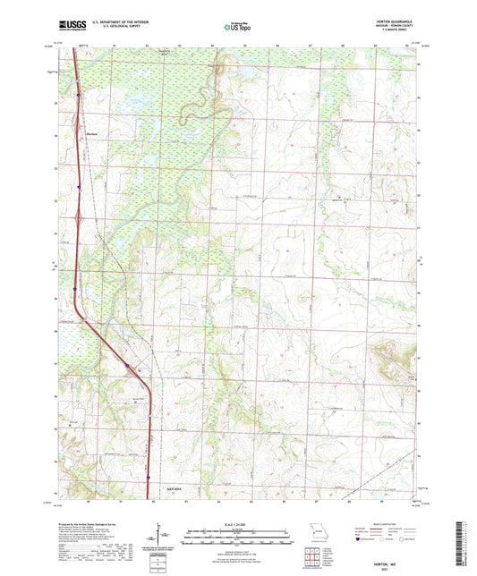 Horton Missouri US Topo Map Image
