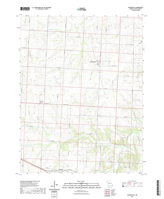 Hughesville Missouri US Topo Map Image