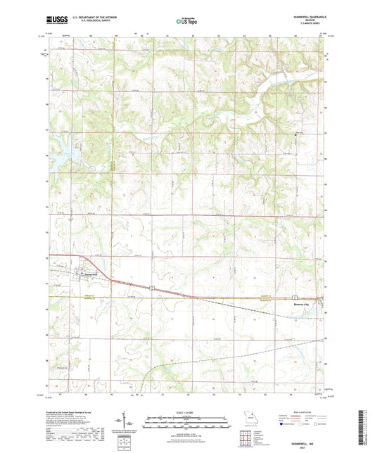 Hunnewell Missouri US Topo Map Image