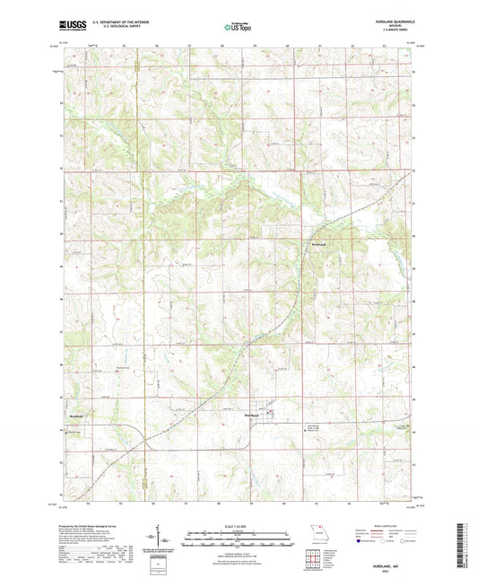 Hurdland Missouri US Topo Map Image