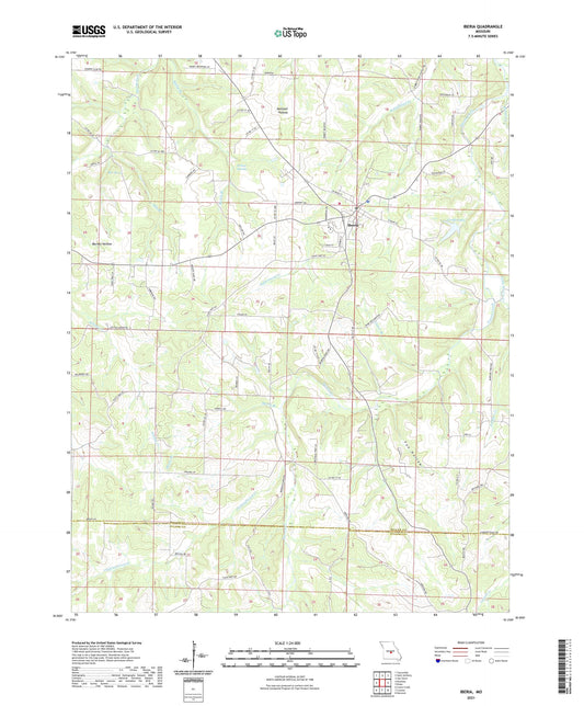 Iberia Missouri US Topo Map Image