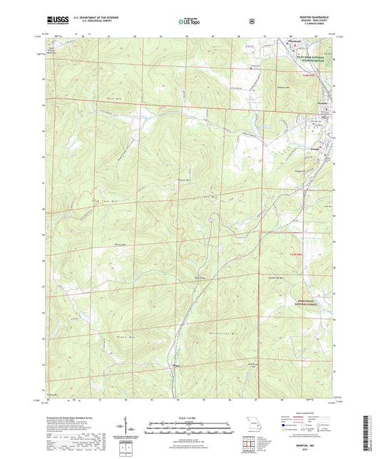 Ironton Missouri US Topo Map Image