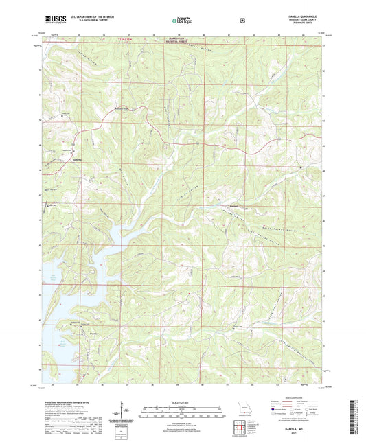 Isabella Missouri US Topo Map Image