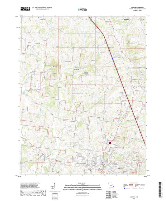 Jackson Missouri US Topo Map Image