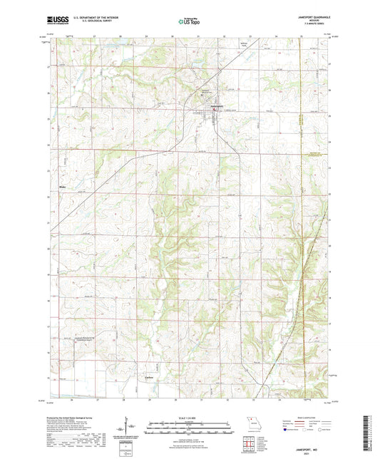 Jamesport Missouri US Topo Map Image