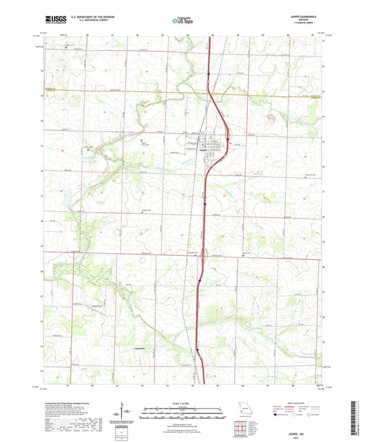Jasper Missouri US Topo Map Image