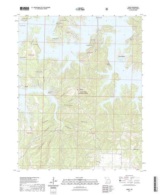 Lampe Missouri US Topo Map Image