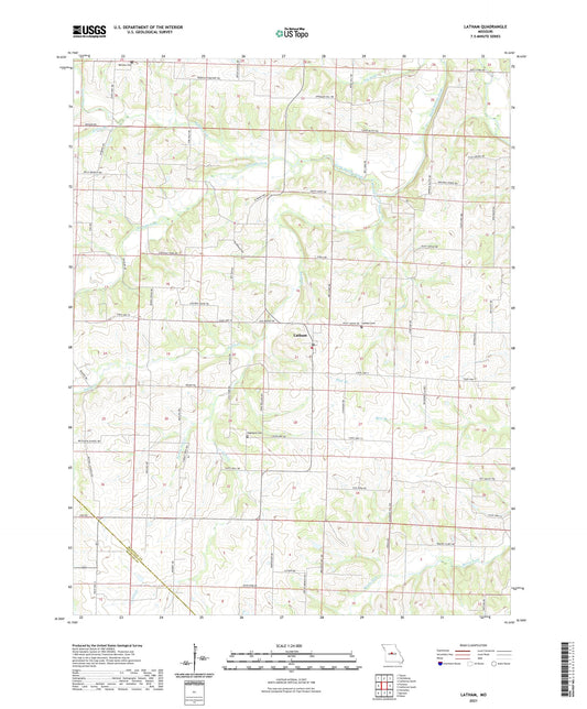 Latham Missouri US Topo Map Image