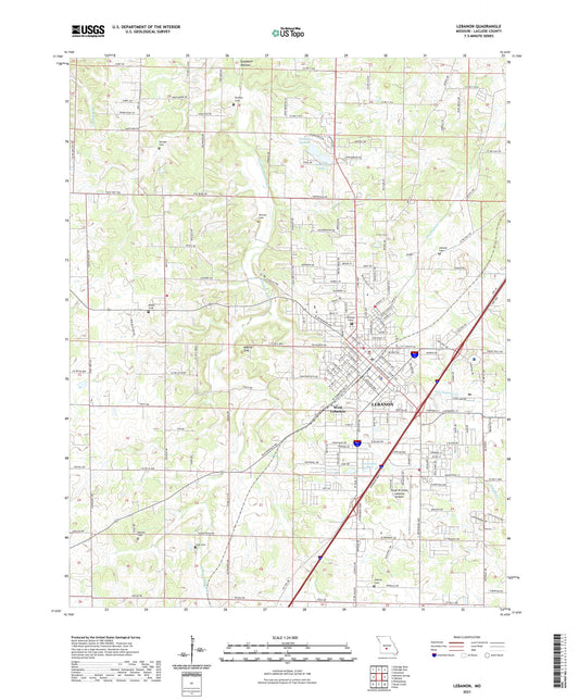 Lebanon Missouri US Topo Map Image