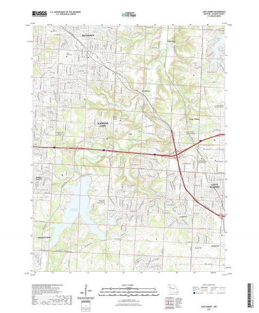 Lees Summit Missouri US Topo Map Image