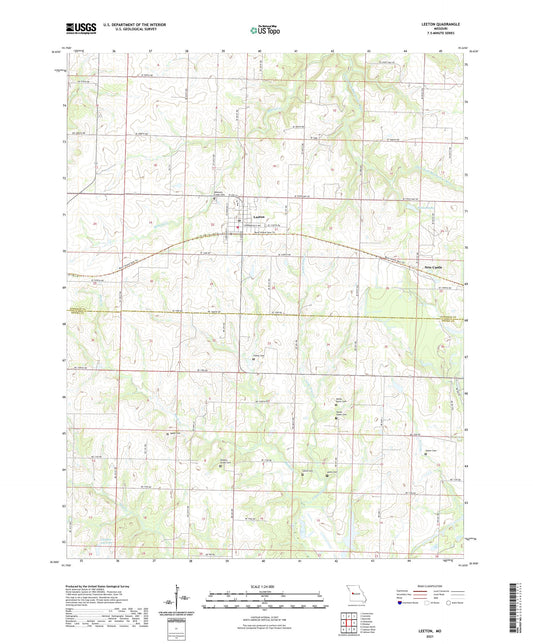 Leeton Missouri US Topo Map Image